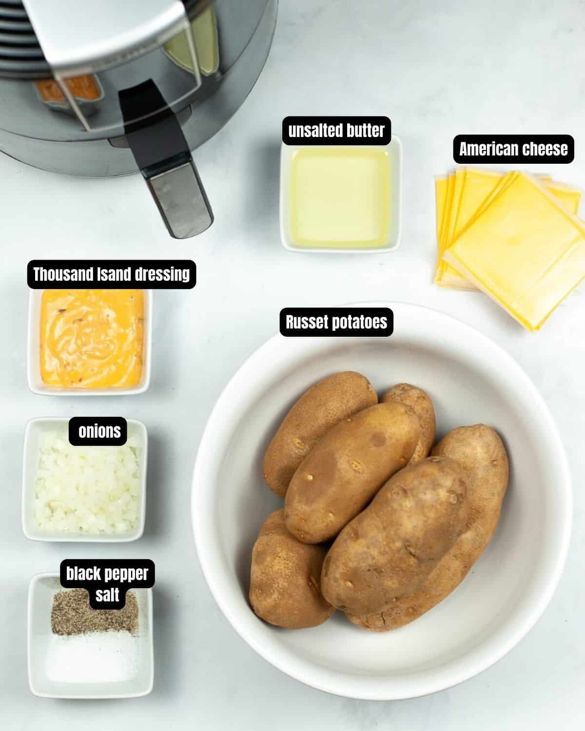 Ingredients to make animal fries.