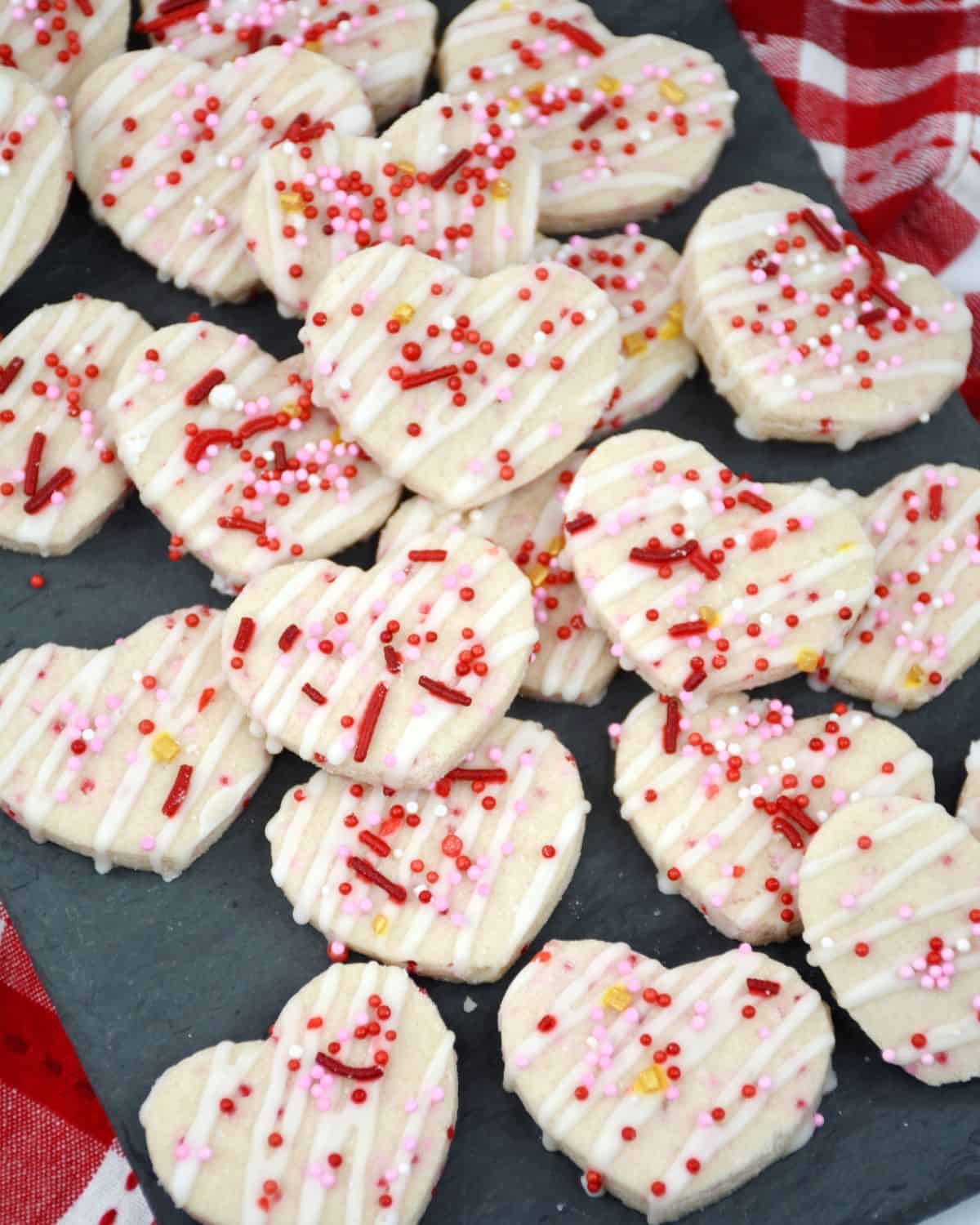 Heart Cookies for Valentine's day.