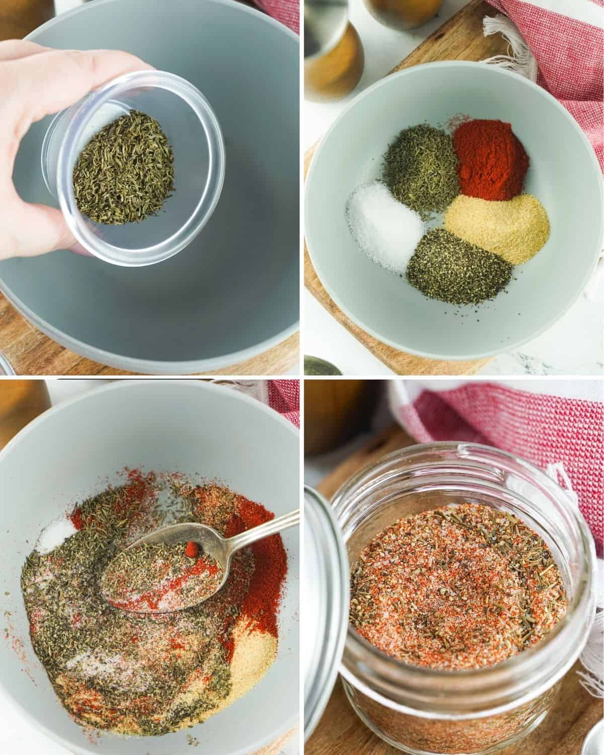 Steps to make the best steak seasoning at home. 