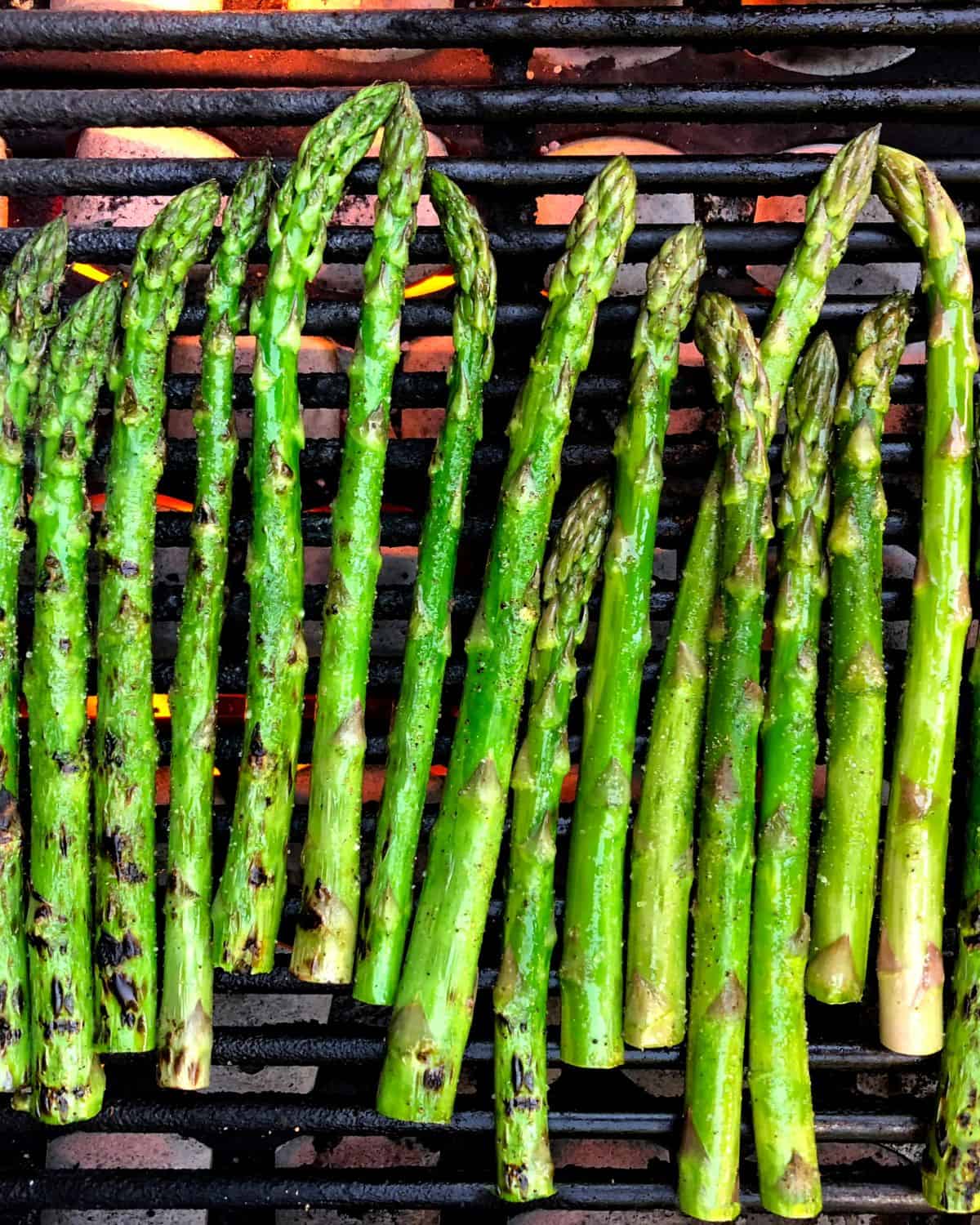 Asparagus on a grill.