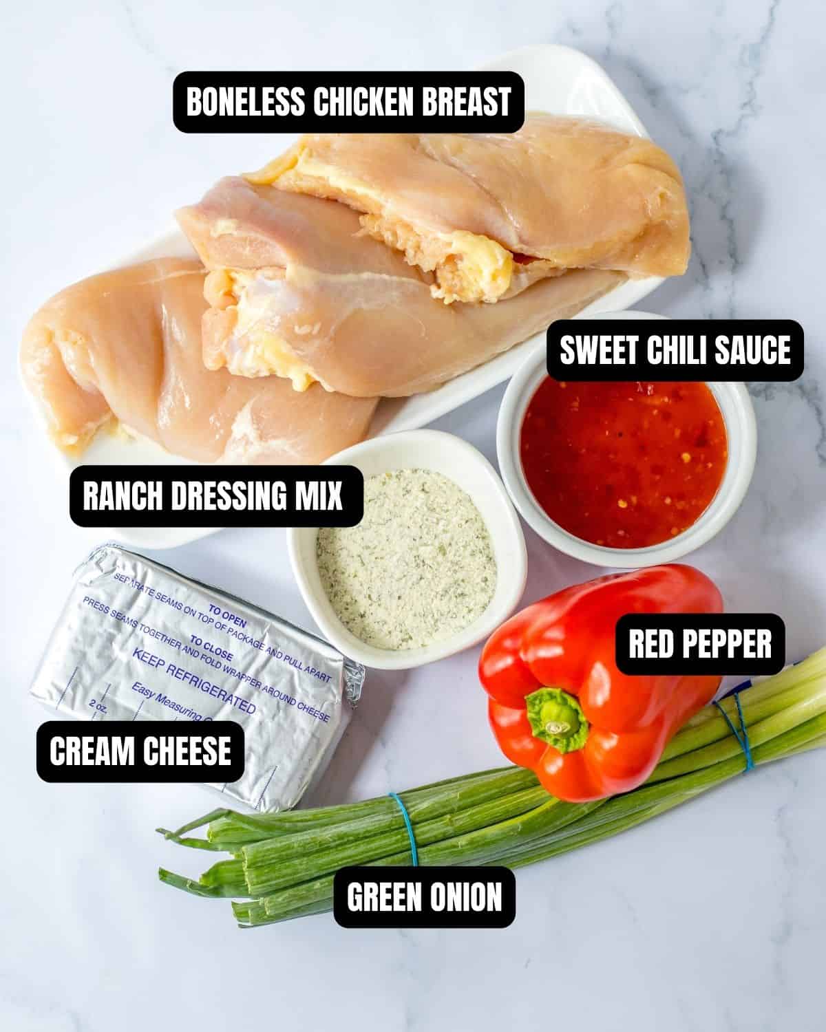 Ingredients with text overlay to make crockpot