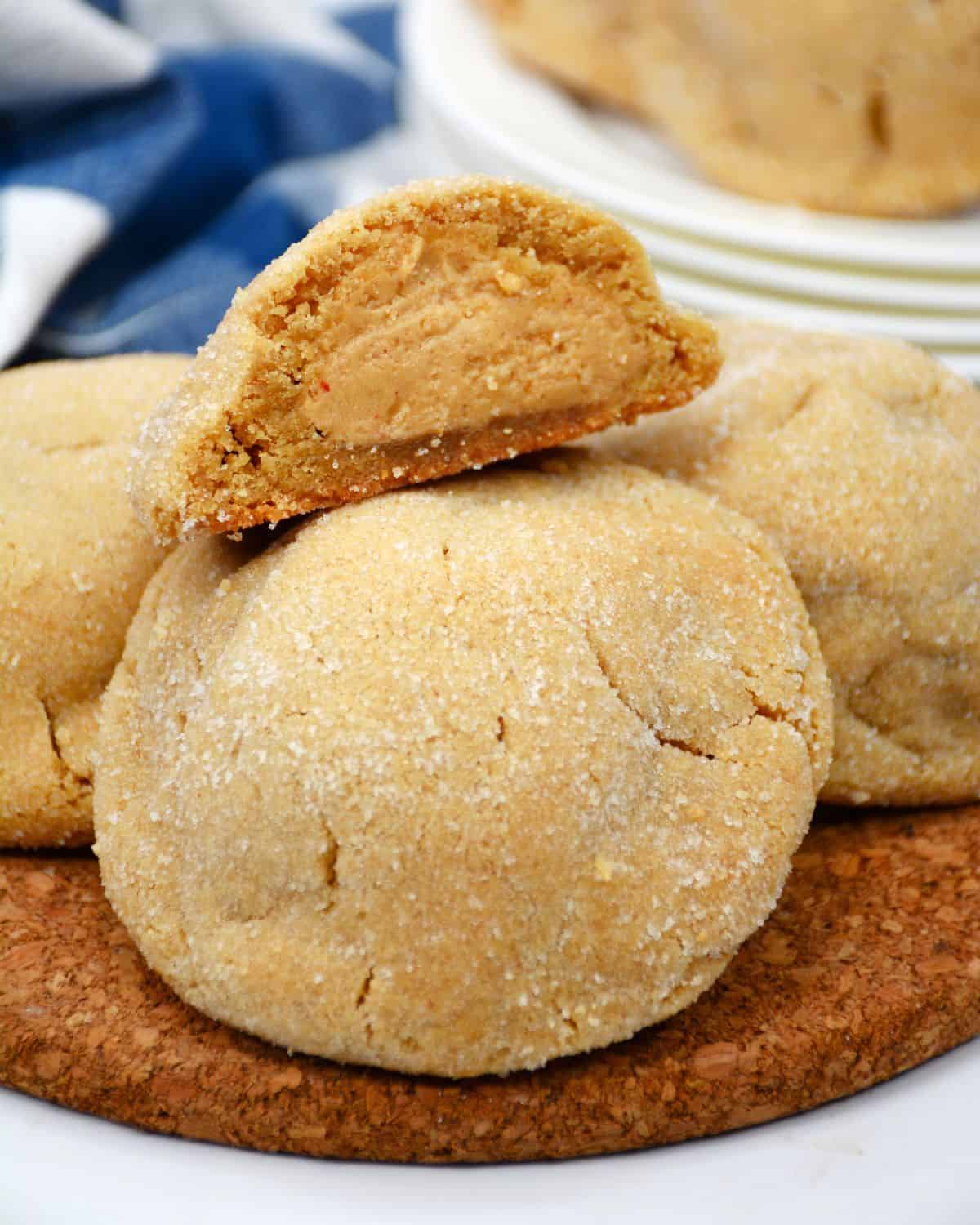 Peanut butter stuffed peanut butter cookies.