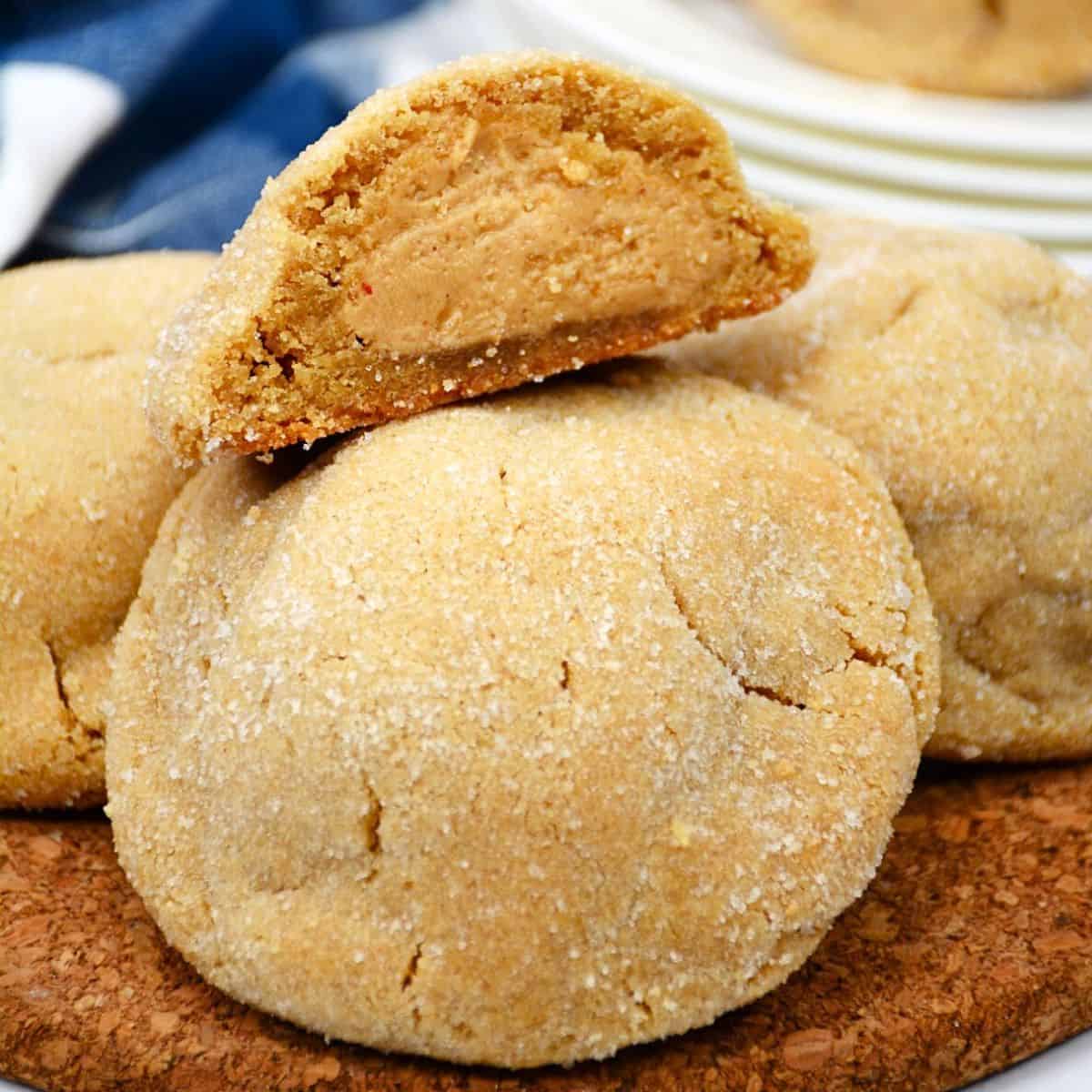 Peanut butter stuffed peanut butter cookies.