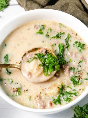 Zuppa Toscana Soup made in the Instant Pot or stovetop.