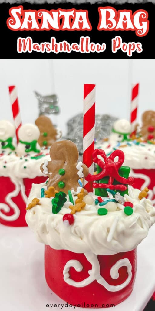 Santas Bag marshmallow pop pinterest pin.