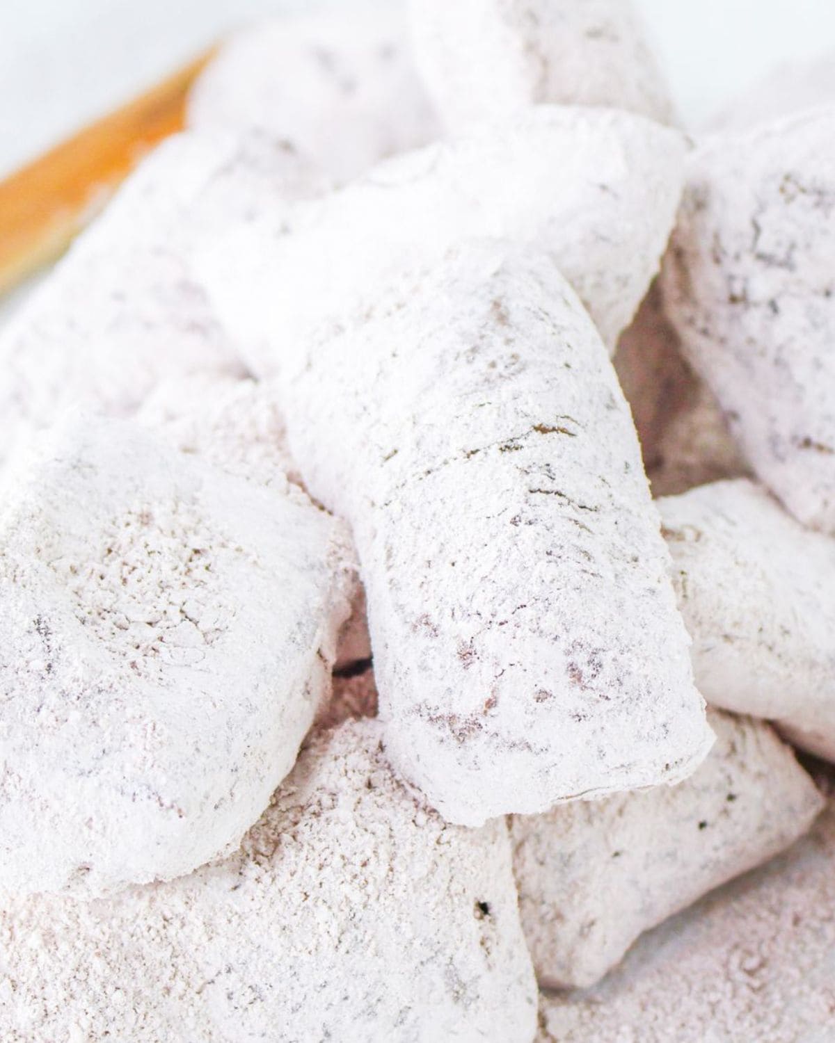 Beignets that are fried and have a chocolate flavor.
