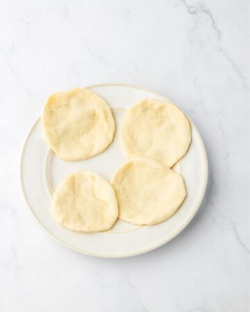 Yeast rolls flattened to become fry bread for tacos.