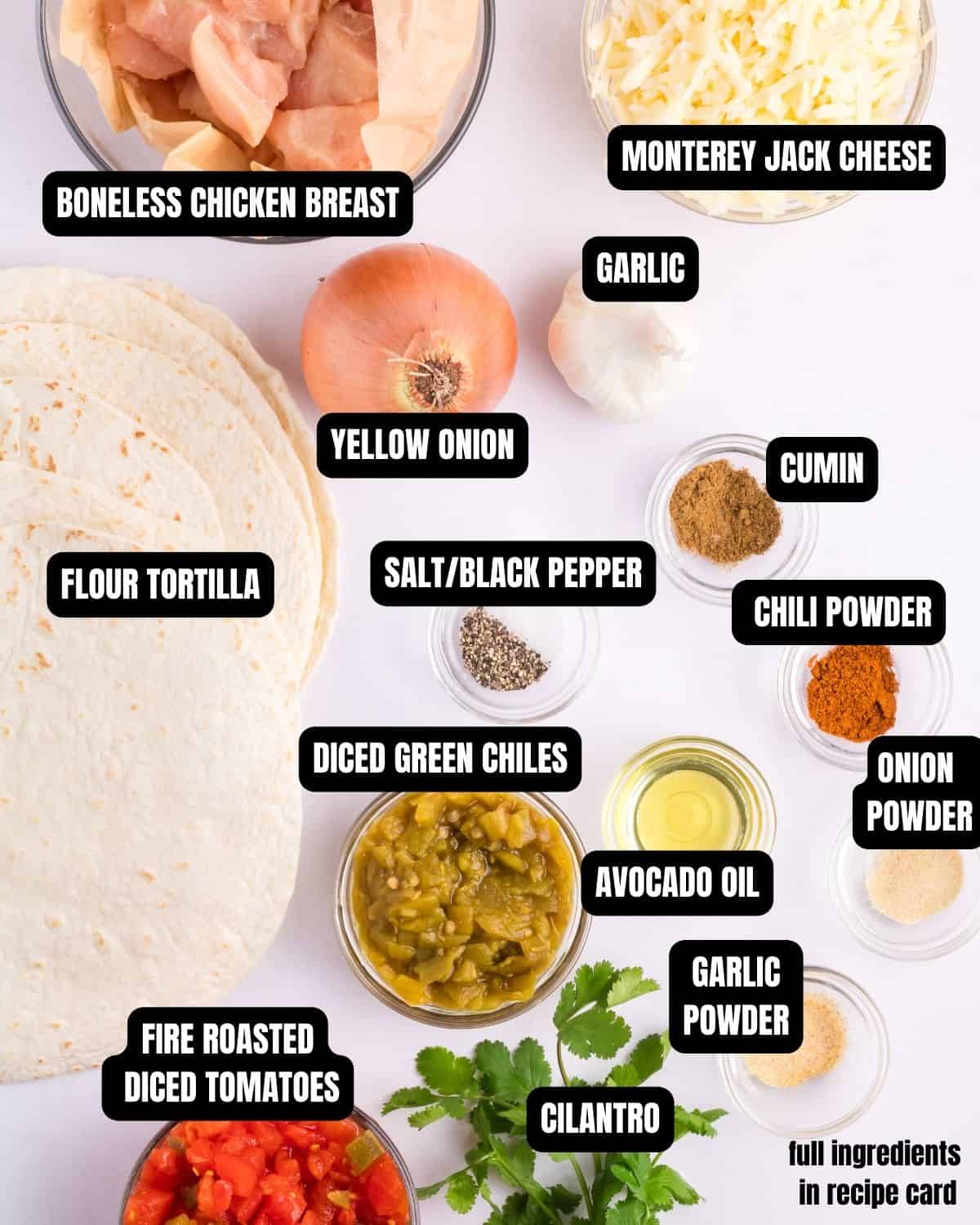 Sour cream chicken enchilada recipe with text overlay.