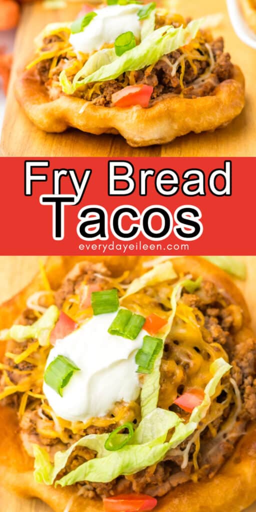 Fry bread taco pinterest pin.
