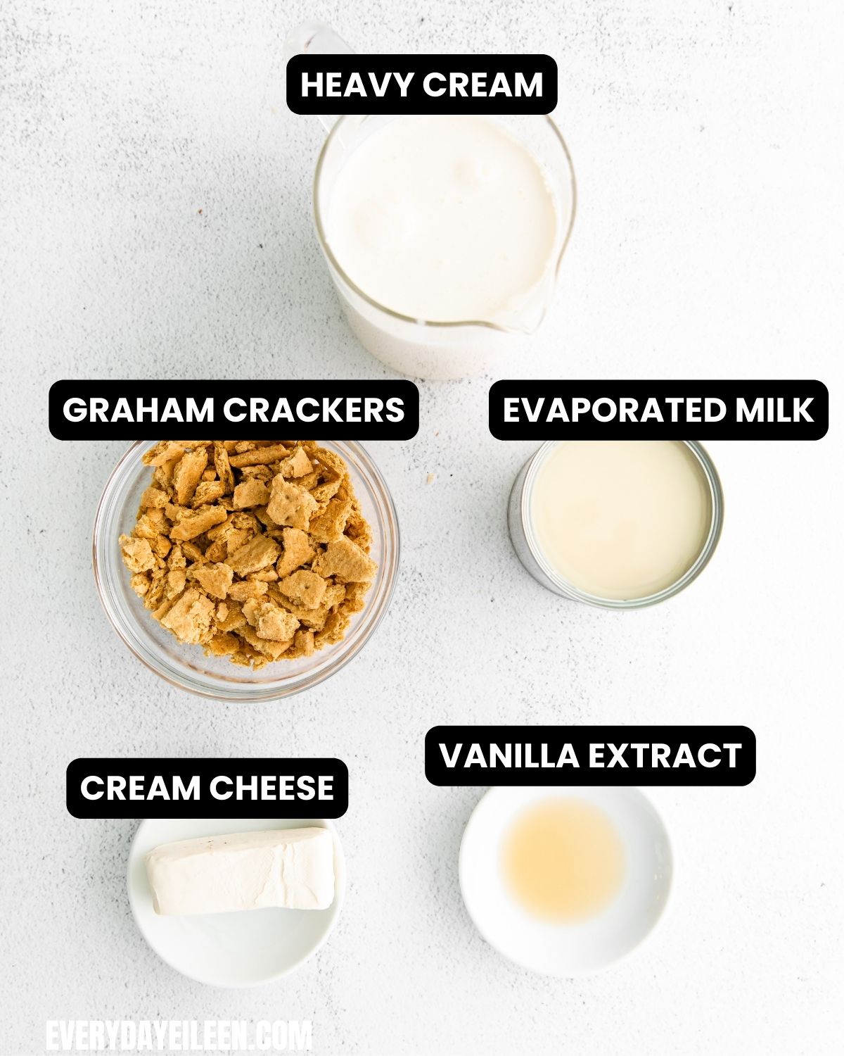 No churn cheesecake ice cream with text overlay.