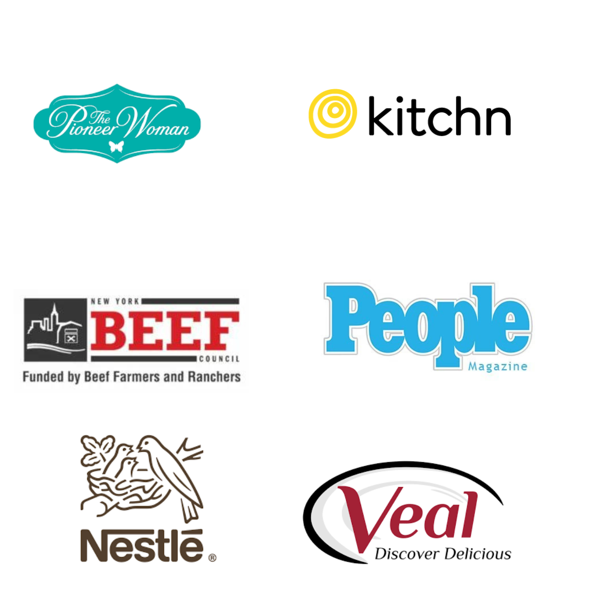 Various companies who have displayed everyday eileen recipes. 