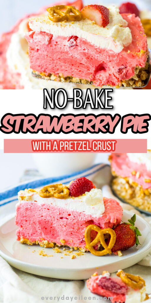 No Bake Strawberry pie Pinterest pin