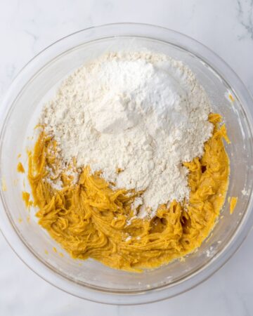 Butterfinger wet batter mixed with dry batter. 
