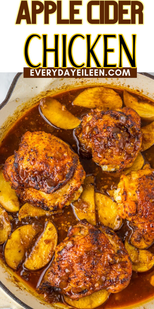 Apple cider chicken thighs pinterest pin