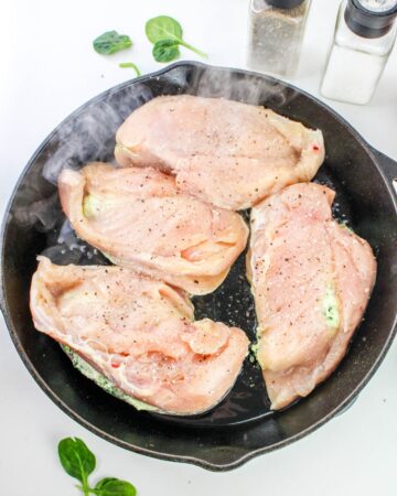 Boneless chicken breast stuffed with spinch and ricotta cheese.