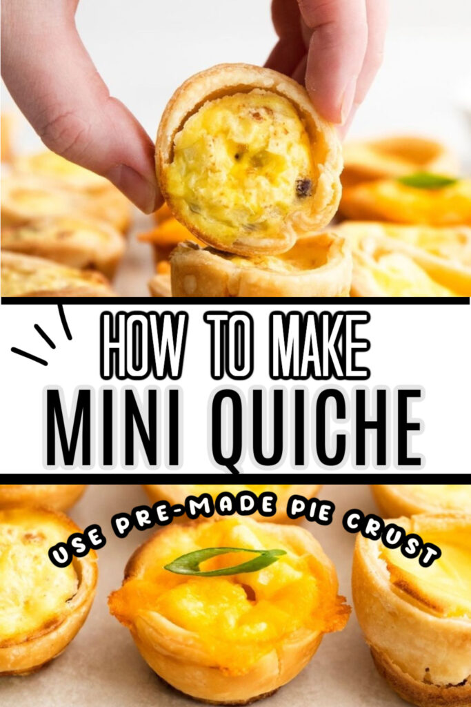 pinterest pin for mini quiche