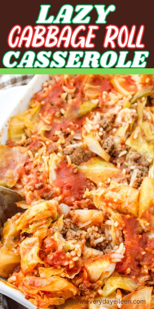 Lazy Cabbage Roll CasseRole Pinterest PIN