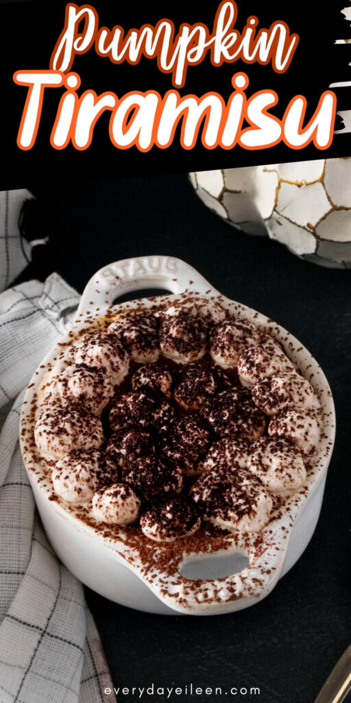 Pumpkin tiramisu pinterest pin.