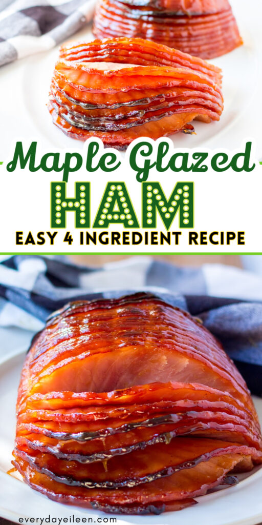 Pinterest pin for maple glazed ham