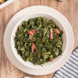 Southern collard greens with ham hocks.