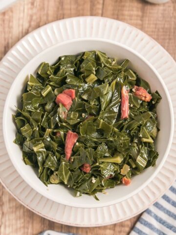 Southern collard greens with ham hocks.