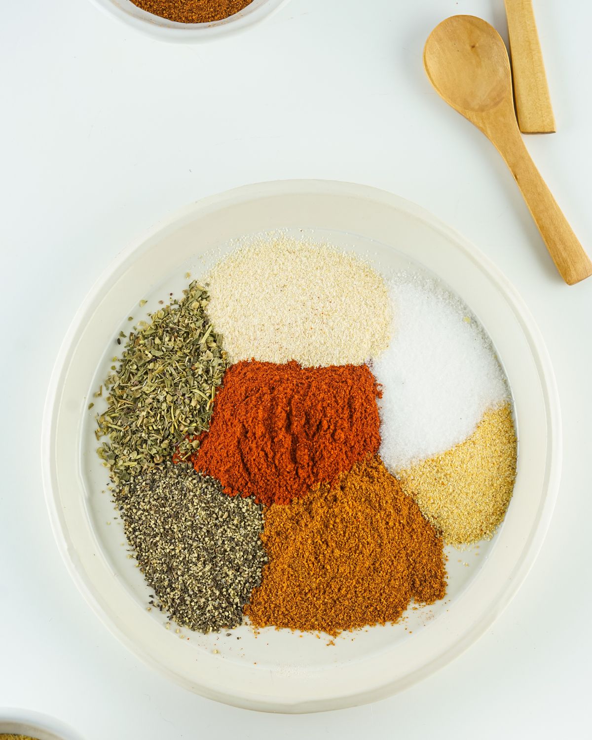 A bowl of spices to make a DIY blackened seasoning blend. 