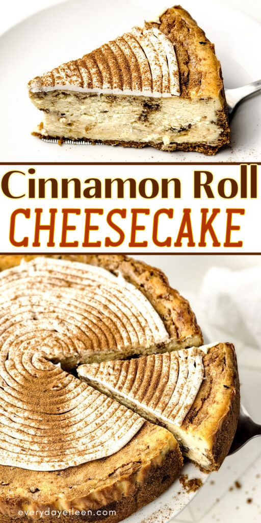 Cinnamon Roll Cheesecake Pinterest pin