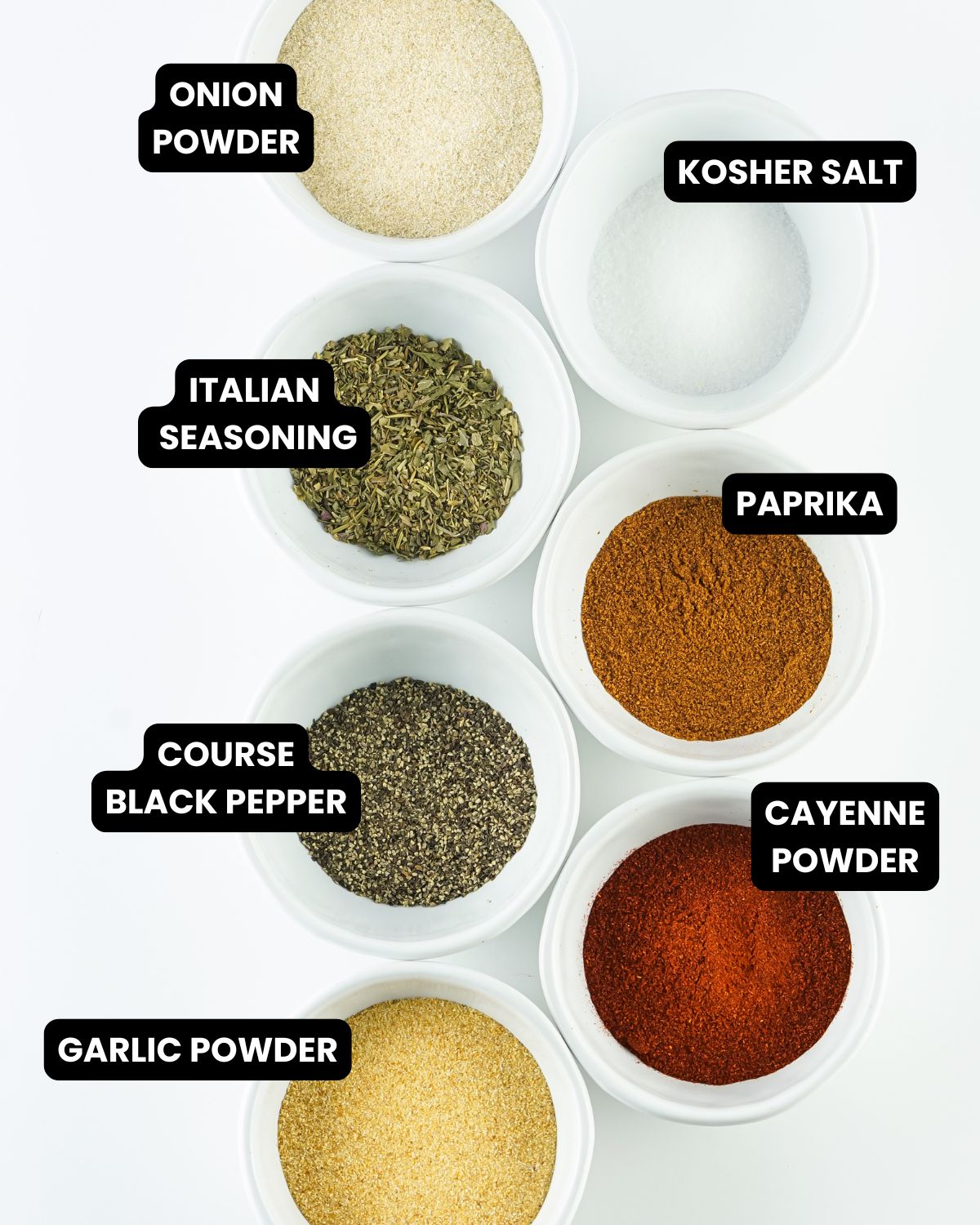 Blackened seasoning with text overlay.