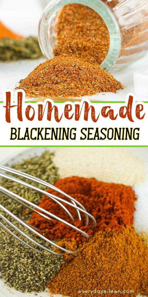 Homemade blackening seasoning Pinterest pin.