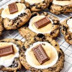 Oreo Smores cookies with a marshmallow and a hershey.