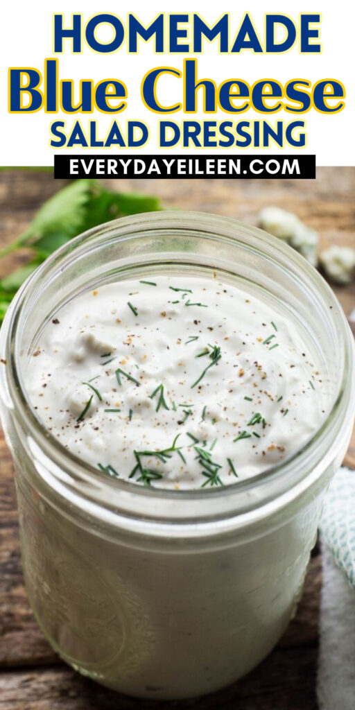 Homemade Blue cheese salad dressing pinterest pin