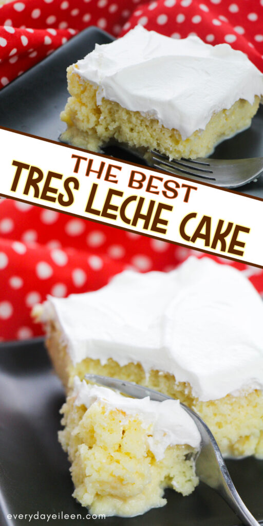 Pinterest pin for tres leche cake