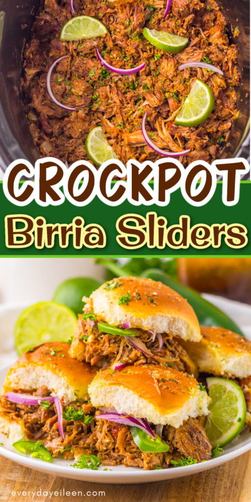 Crockpot Birria Sliders pinterest pin