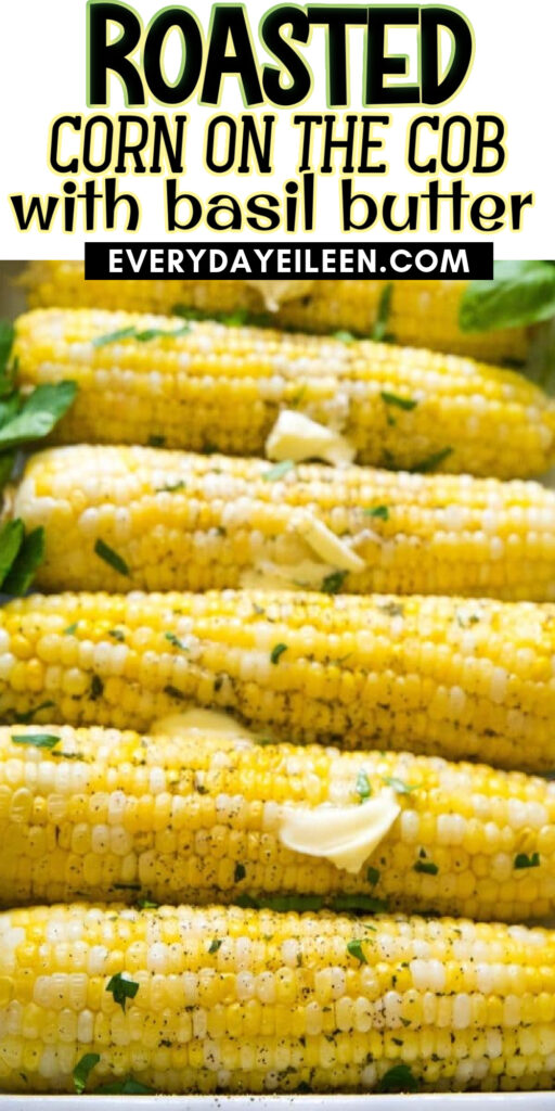 Roasted corn on the cob pinterest pin