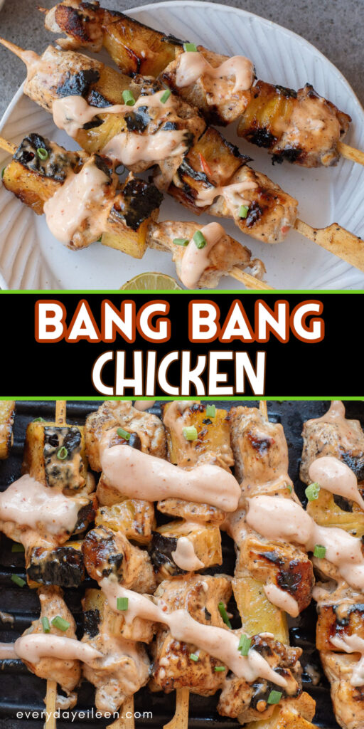 Bang Bang Chicken with Pineapples Pinterest pin.