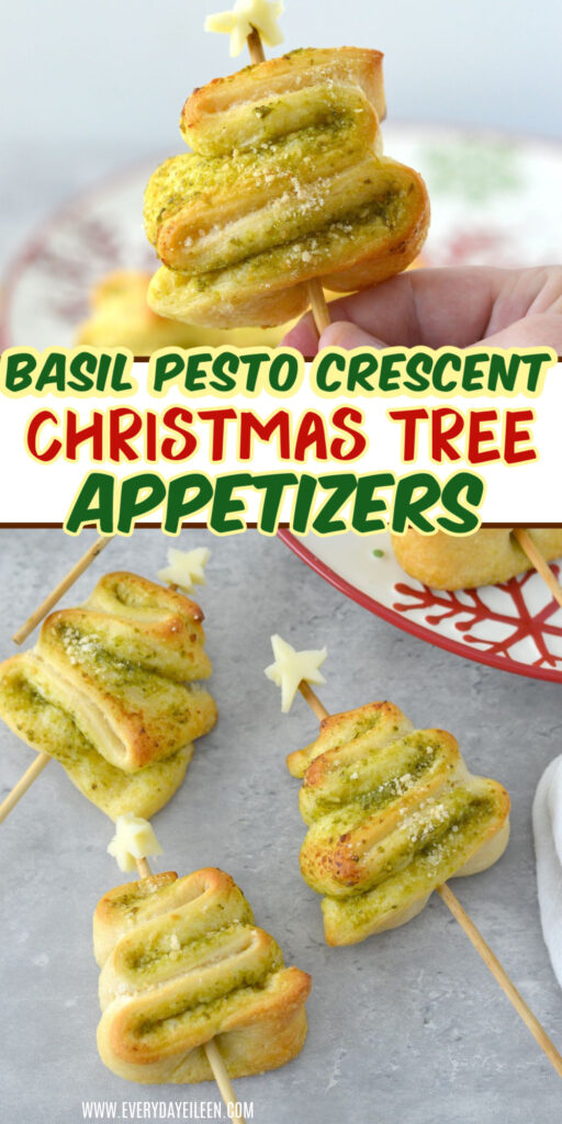 Basil Pesto Crescent Christmas Tree Skewers Pinterest Pin
