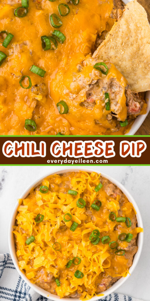Cheesy chili cheesy dip pinterest pin