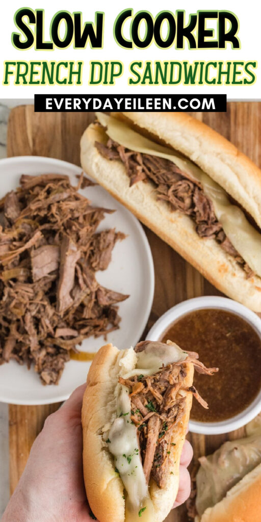 Slow cooker French dip Sandwiches