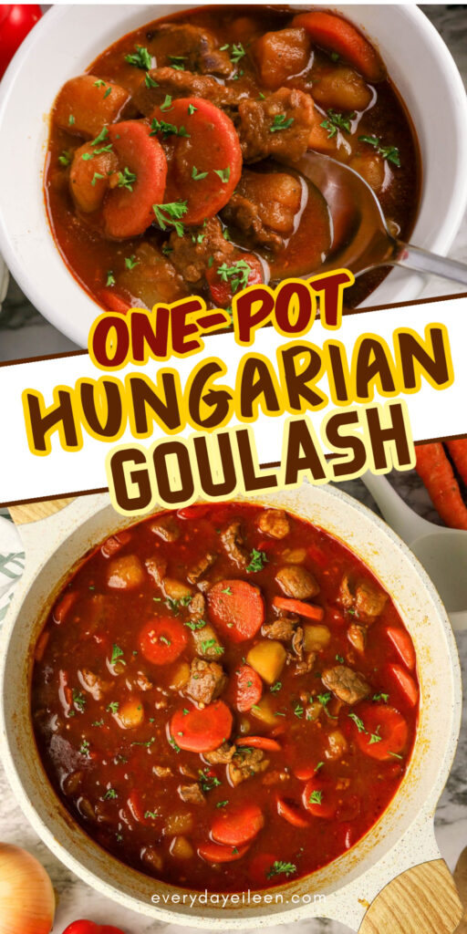 One Pot Hungarian Goulash Pinterest Pin