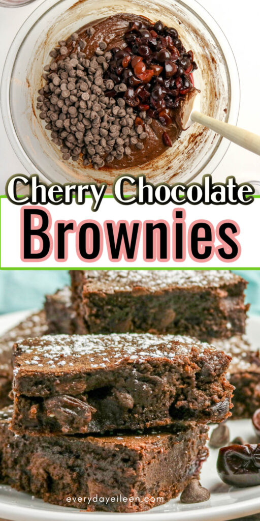 Cherry Chocolate Brownies Pinterest Pin