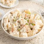 A simple potato salad without eggs.